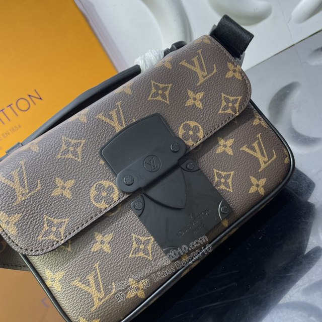 LV專櫃新款男包 路易威登S Lock Sling手袋 M45807 LV男款腰包挎包  ydh4232